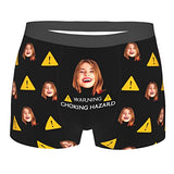 Custom Face Boxer Briefs, Personalized Funny Face Briefs, Multi Girlfriend Face Print Photo Lingerie Shorts Men Boyfriend