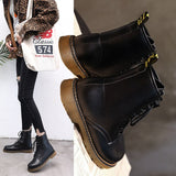 Boots Women Leather Shoes for Winter Boots Shoes Woman Casual Spring Leather Botas Mujer Female Ankle Boots