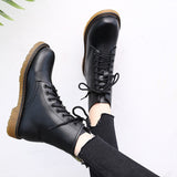 Boots Women Leather Shoes for Winter Boots Shoes Woman Casual Spring Leather Botas Mujer Female Ankle Boots