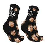 Custom Socks with Faces Change Men Face Size Personalized Printed Photo Crew Socks