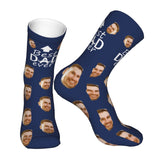 Custom Socks with Faces Change Men Face Size Personalized Printed Photo Crew Socks