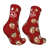 Custom Socks with Faces Change Men Face Size Personalized Printed Photo Crew Socks