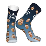 Custom Socks with Faces Change Men Face Size Personalized Printed Photo Crew Socks