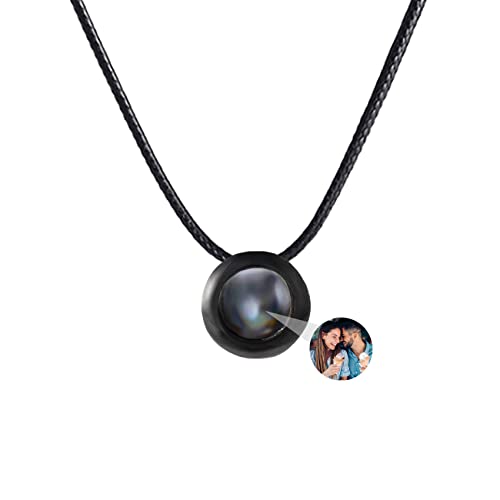 Custom Photo Projection Necklace I Love You in 100 Languages Necklace for Men