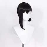 Long Straight Pink Wig for Power Chainsaw Man Cosplay Costume Hair with Horns Hairpin and Wig Cap