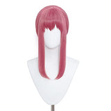 Long Straight Pink Wig for Power Chainsaw Man Cosplay Costume Hair with Horns Hairpin and Wig Cap