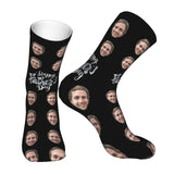 Custom Socks with Faces Change Men Face Size Personalized Printed Photo Crew Socks