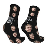 Custom Socks with Faces Change Men Face Size Personalized Printed Photo Crew Socks
