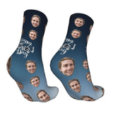 Custom Socks with Faces Change Men Face Size Personalized Printed Photo Crew Socks