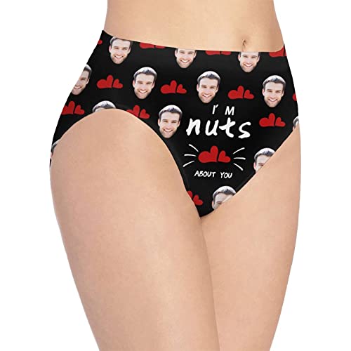 Custom Panties with Face & Heart women's panties Custom Face Underwear