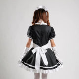 Japanese Anime Sissy Maid Dress Cosplay Sweet Classic Lolita Fancy Apron Maid Dress with Socks Gloves Set