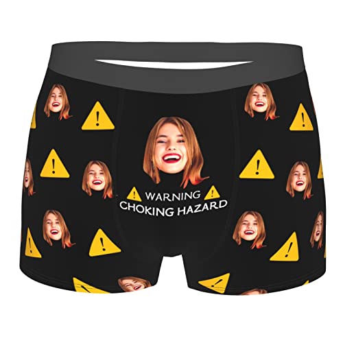 Custom Face Boxer Briefs, Personalized Funny Face Briefs, Multi Girlfriend Face Print Photo Lingerie Shorts Men Boyfriend