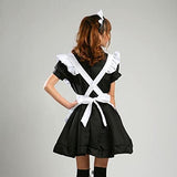 Japanese Anime Sissy Maid Dress Cosplay Sweet Classic Lolita Fancy Apron Maid Dress with Socks Gloves Set