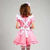 Japanese Anime Sissy Maid Dress Cosplay Sweet Classic Lolita Fancy Apron Maid Dress with Socks Gloves Set