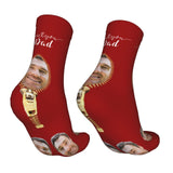 Custom Socks with Faces Change Men Face Size Personalized Printed Photo Crew Socks
