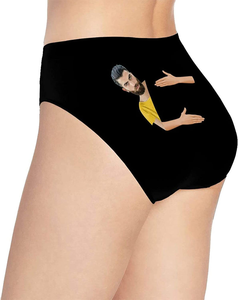 Custom Photo Face Hug Women's Panties Custom Face Boxer Briefs