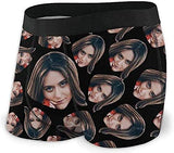 Printed Girlfriend Portrait, Customized Men's Underwear, Boxer Briefs (S-XXL)