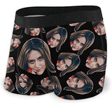 Printed Girlfriend Portrait, Customized Men's Underwear, Boxer Briefs (S-XXL)