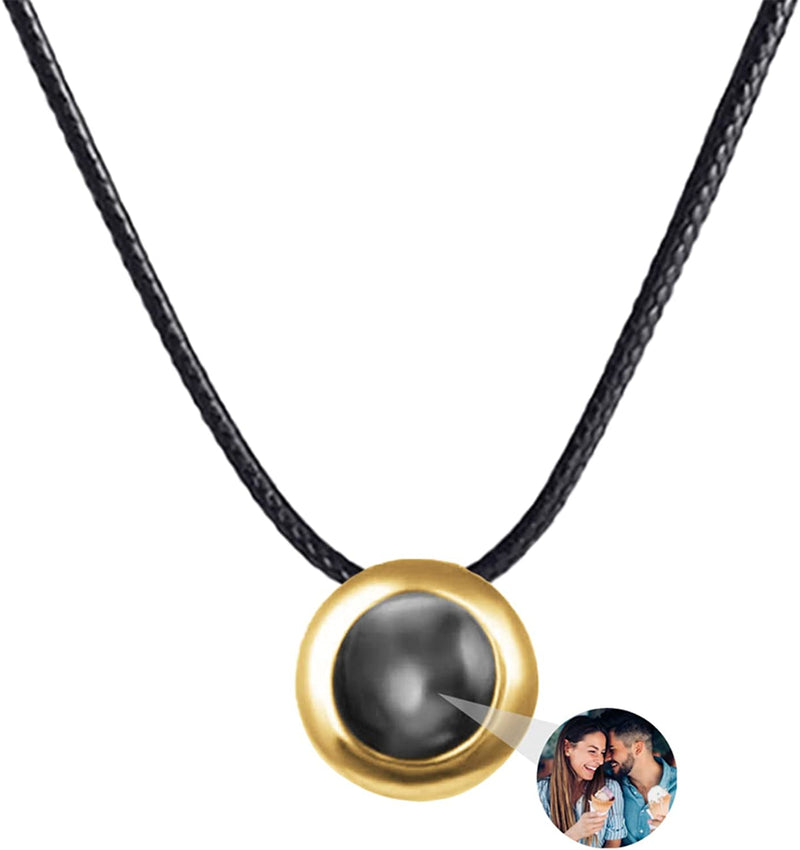 Custom Photo Projection Necklace I Love You in 100 Languages Necklace for Men
