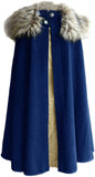Men's Victorian Steampunk Cape Woollen Cloth Cloak Medieval Lord Cosplay Cloak Samurai Cape Role Play Costume