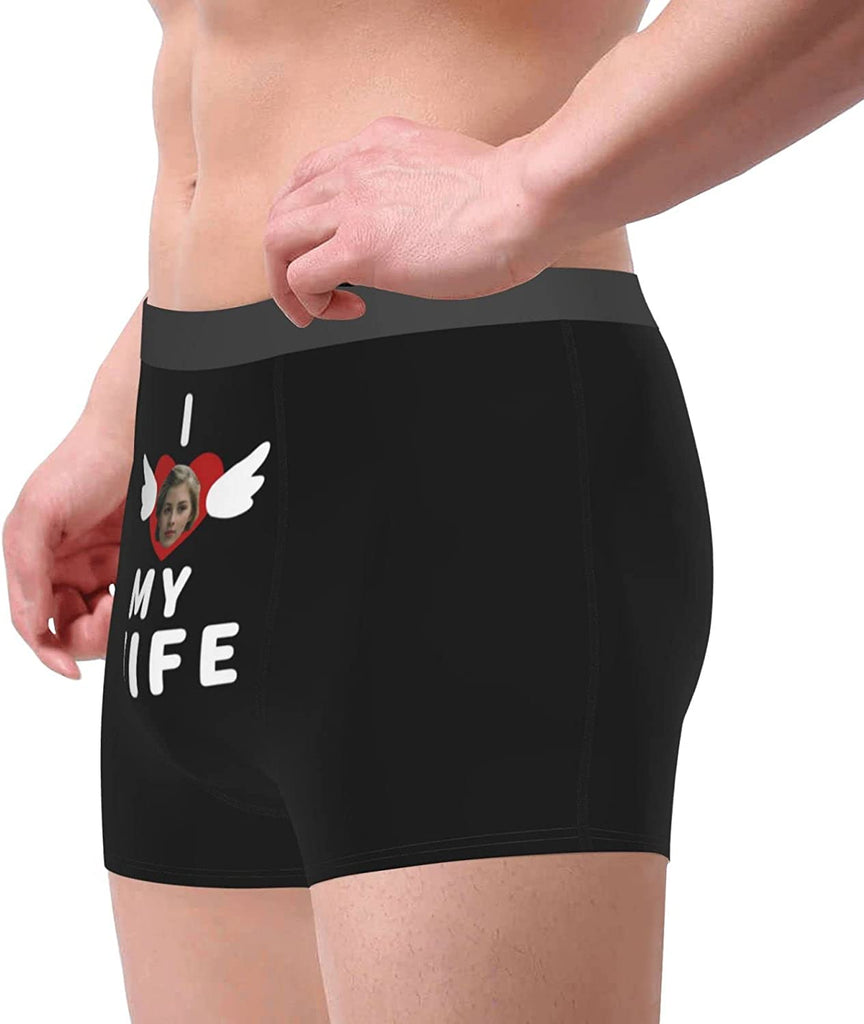 Personalised Funny Face Custom Waistband Text Boxer Gift For Men-it's Mine