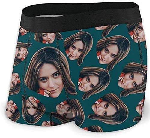 Printed Girlfriend Portrait, Customized Men's Underwear, Boxer Briefs (S-XXL)