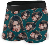 Printed Girlfriend Portrait, Customized Men's Underwear, Boxer Briefs (S-XXL)
