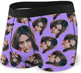 Printed Girlfriend Portrait, Customized Men's Underwear, Boxer Briefs (S-XXL)
