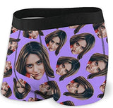 Printed Girlfriend Portrait, Customized Men's Underwear, Boxer Briefs (S-XXL)