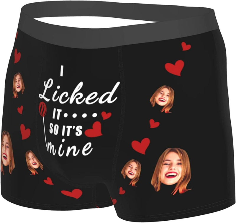 Personalized Photo Boxers Men's Underwear Custom Face Boxer Briefs, Personalized Funny Face Briefs
