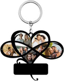 Personalized Family Tree Collage Keychain Custom 1-15 Photos Acrylic Keyring