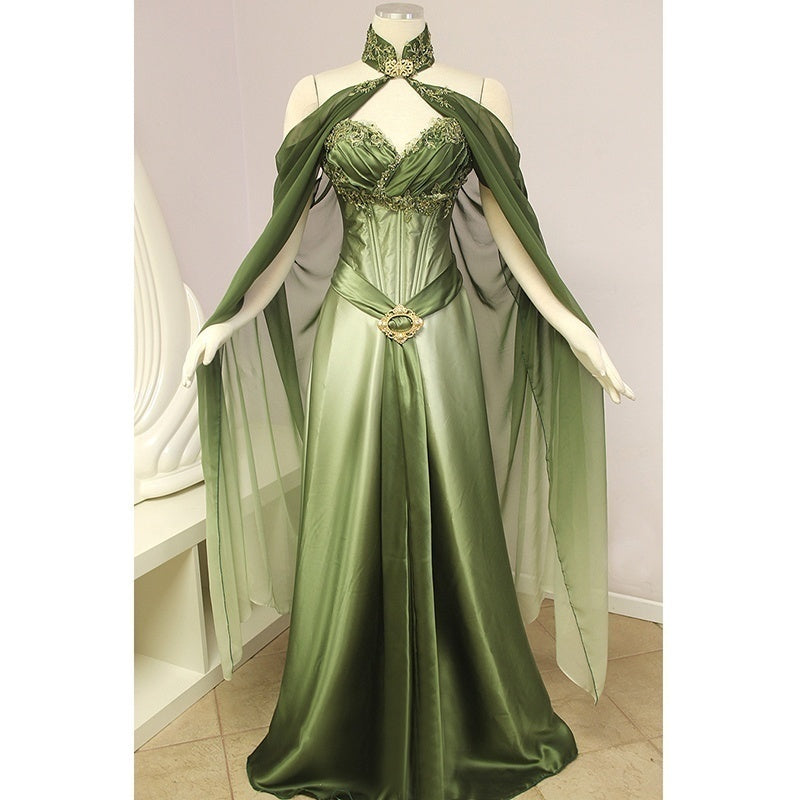 light green renaissance dress Ivy Green Corset Dress