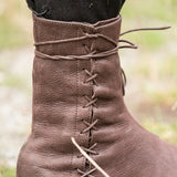 Medieval Boot Men Fashion Lace Up Vintage Lace Up Boot Renaissance Knight Viking Leather Boot Armor Cosplay Costume