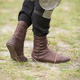 Medieval Boot Men Fashion Lace Up Vintage Lace Up Boot Renaissance Knight Viking Leather Boot Armor Cosplay Costume