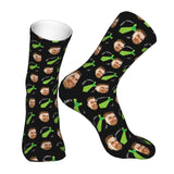 Custom Socks with Faces Change Men Face Size Personalized Printed Photo Crew Socks