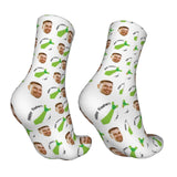 Custom Socks with Faces Change Men Face Size Personalized Printed Photo Crew Socks