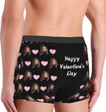 Personalized Photo Boxers Men's Underwear Custom Face Boxer Briefs, Personalized Funny Face Print Photo Lingerie Shorts Men Boyfriend