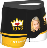 Personalized Face Men's Underwear Custom Face Boxer Briefs, Personalized Funny Face Briefs king Underwear
