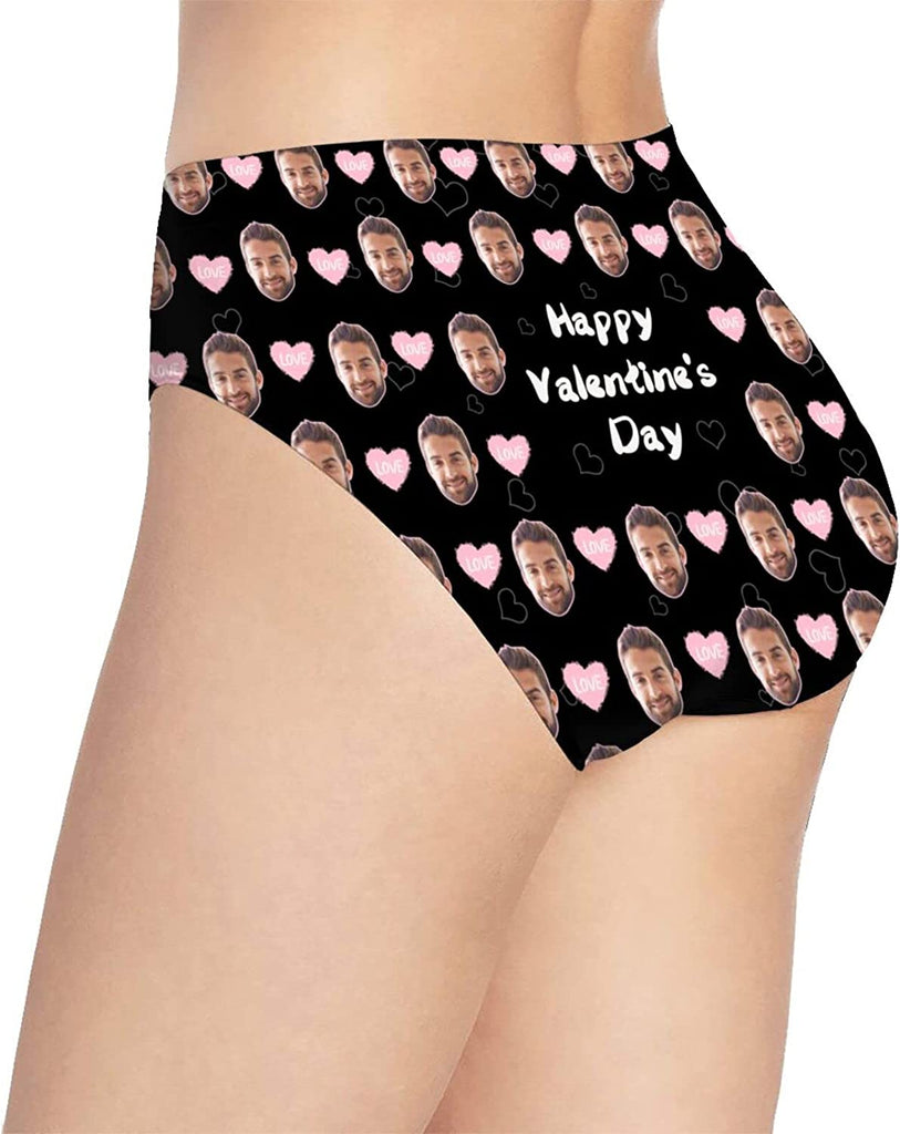 Custom Funny Boxers with Wife Face On Men's Underwear Valentine's Day Boxer  Briefs Underpants Printed with Photo As Gift