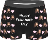 Personalized Photo Boxers Men's Underwear Custom Face Boxer Briefs, Personalized Funny Face Print Photo Lingerie Shorts Men Boyfriend