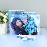 Personalized Building Block Photo Puzzle Living Room Bedroom Photo Ornaments Memory Photo Frame Souvenirs Desktop Ornaments Decor
