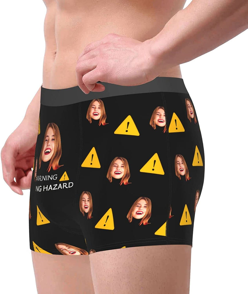 Custom Boxers With Face, Personalized Photo Print Underwear, Boxer