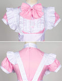 Japanese Anime Sissy Maid Dress Cosplay Sweet Classic Lolita Fancy Apron Maid Dress with Socks Gloves Set