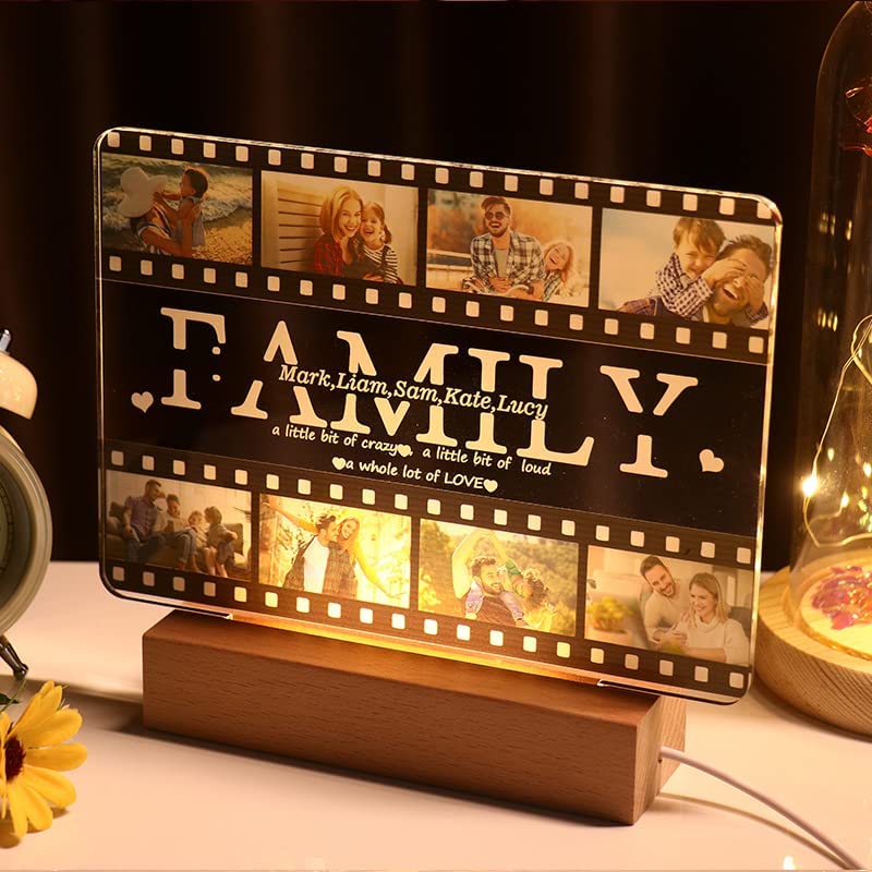 Custom Photo Light  Acrylic Photo Night Light Frame Desktop Decoration Night Light for Mother's Day