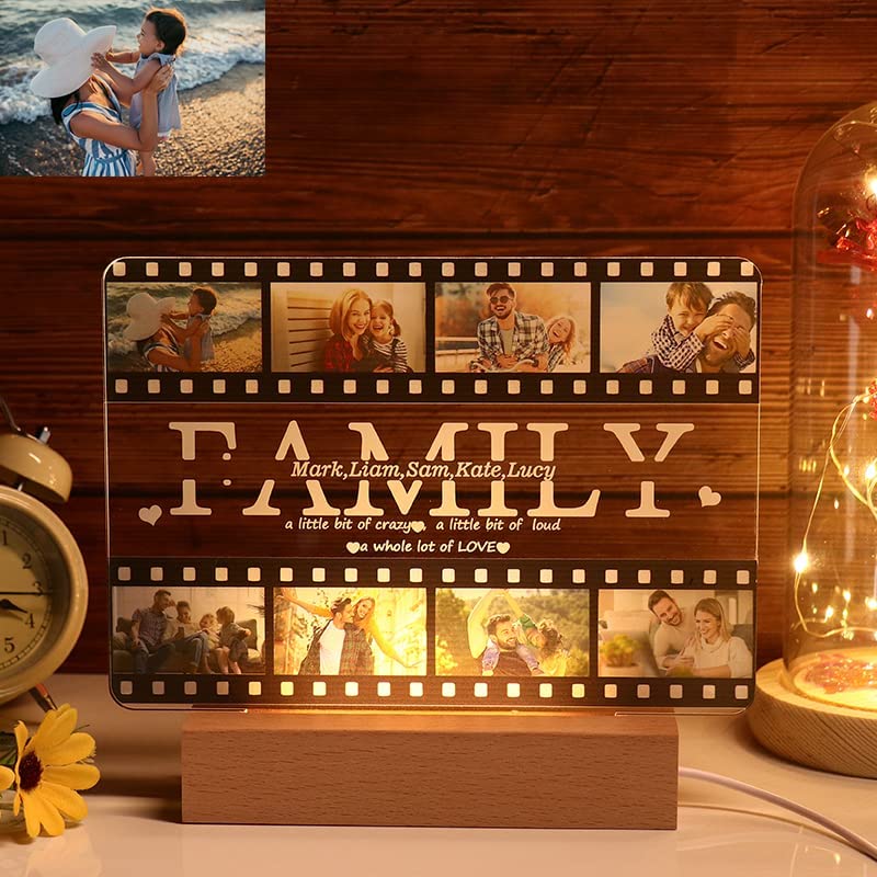Custom Photo Light  Acrylic Photo Night Light Frame Desktop Decoration Night Light for Mother's Day