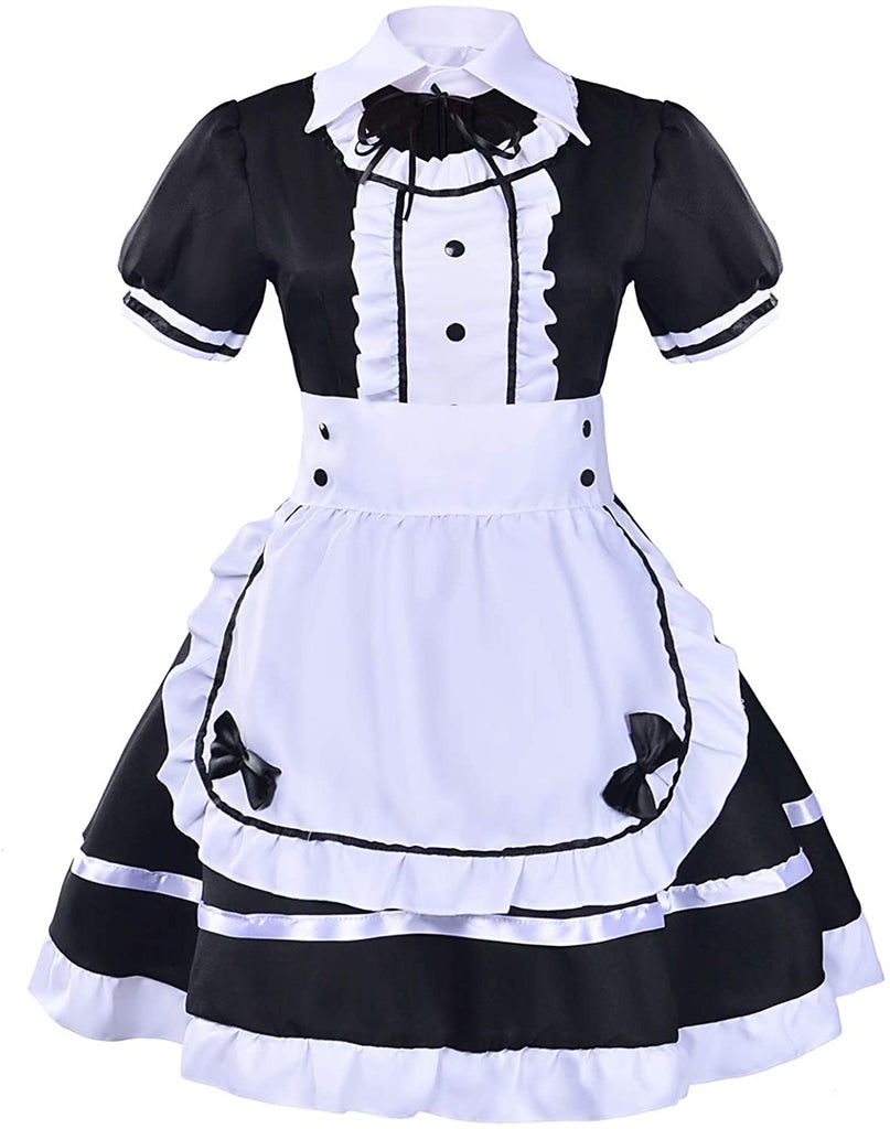 Japanese Anime Sissy Maid Dress Cosplay Sweet Classic Lolita Fancy Apron Maid Dress with Socks Gloves Set, Type1 / (Asia 4XL) Fit Weight 160-185Lbs Japanese Anime Sissy Maid Dress Cosplay Sweet Classic Lolita Fancy Apron Maid Dress with Socks Gloves Set, Type1 / (Asia 4XL) Fit Weight 160-185Lbs