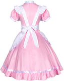 Japanese Anime Sissy Maid Dress Cosplay Sweet Classic Lolita Fancy Apron Maid Dress with Socks Gloves Set