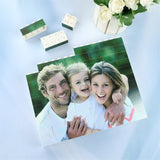 Personalized Building Block Photo Puzzle Living Room Bedroom Photo Ornaments Memory Photo Frame Souvenirs Desktop Ornaments Decor