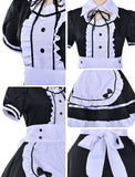 Japanese Anime Sissy Maid Dress Cosplay Sweet Classic Lolita Fancy Apron Maid Dress with Socks Gloves Set
