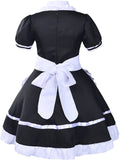 Japanese Anime Sissy Maid Dress Cosplay Sweet Classic Lolita Fancy Apron Maid Dress with Socks Gloves Set